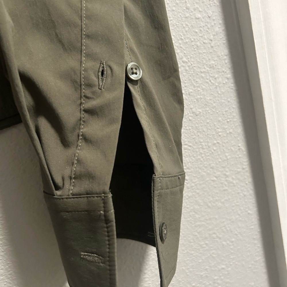 Athleta Olive Button-Down Shirt - image 5